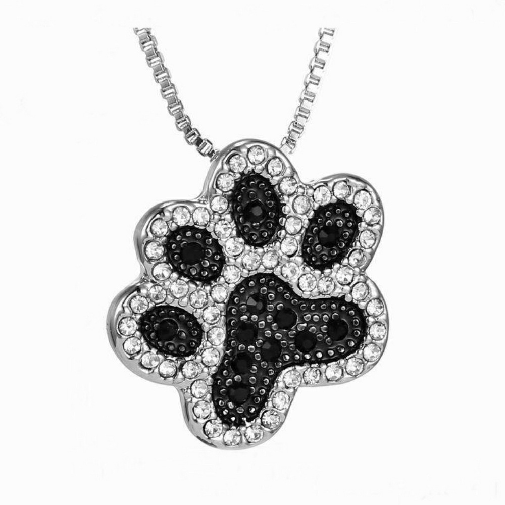 Puppy Love necklace Black & Silver